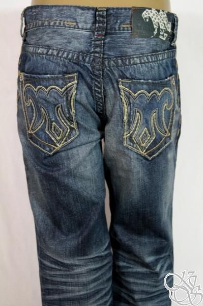 MEK Denim Aldan Boot Cut Dark Blue Jeans Mens Pants New M1ALDAB4T