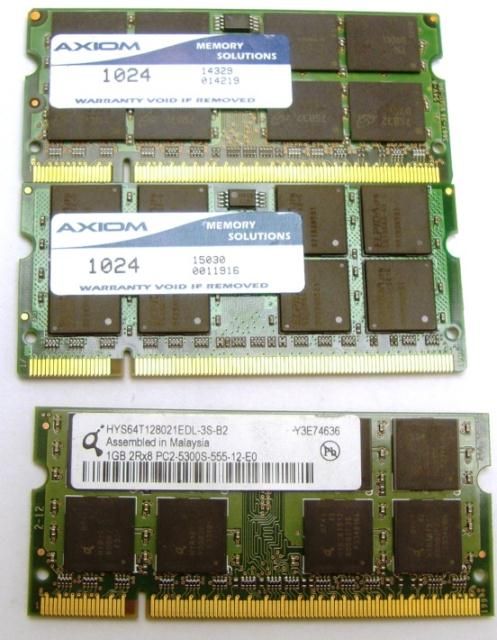 25x 1gb  PC2 5300  667MHz  NON ECC  Laptop DDR2 Memory Modules