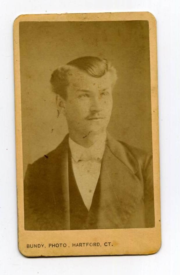 Victorian CDV Photo Crazy Hair Guy Devilish Look Guy