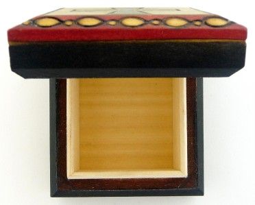 Cross Polish Handcrafted Wood Jewelry Keepsake Box New