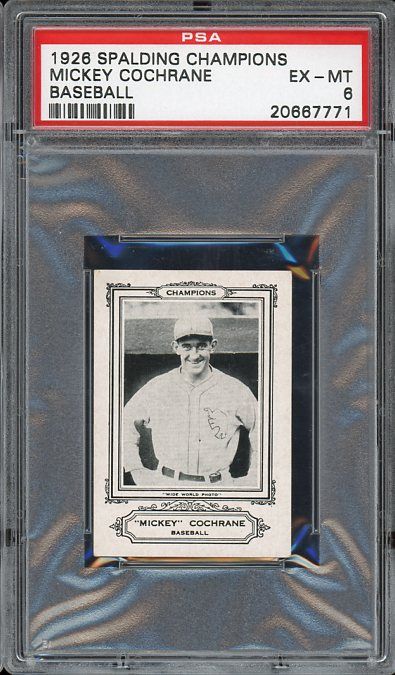 1926 Spalding Champions Mickey Cochrane HOF Philadelphia Athletics PSA