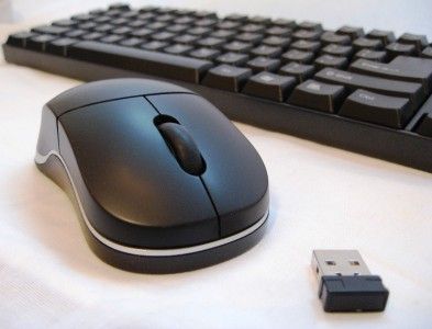 Wireless 2.4 Ghz Spill Resist Keyboard and Mouse Combo w/ micro USB