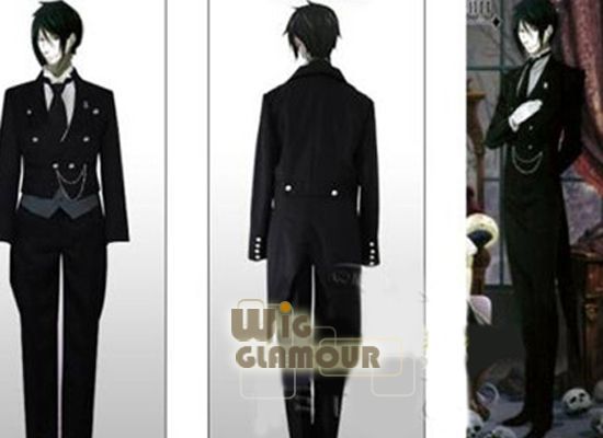 Black Butler Sebastian Michaelis Anime Cosplay Short Black Hair Wig