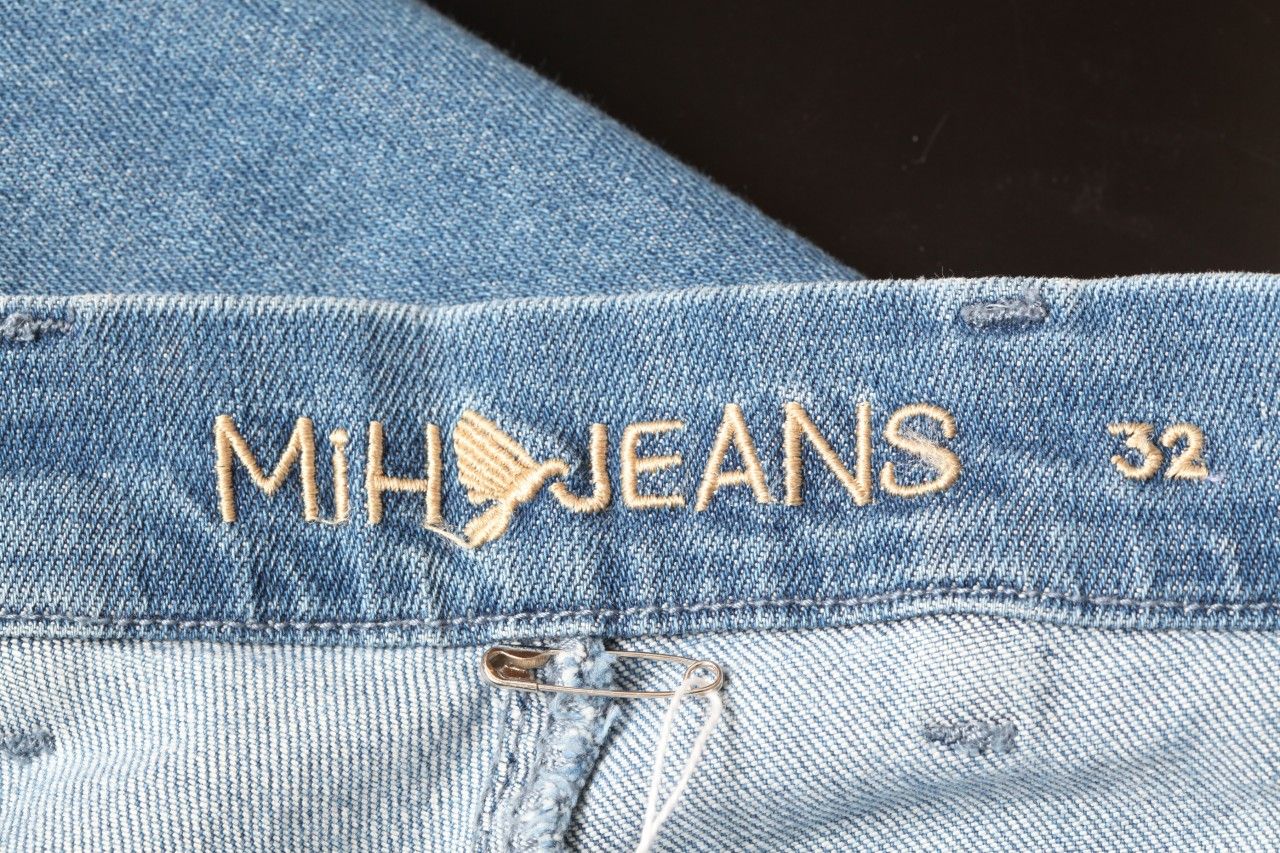 MIH JEANS Blue *MARRAKESH* Mid Rise Kick Flare Faded Blue Denim WJ77VI