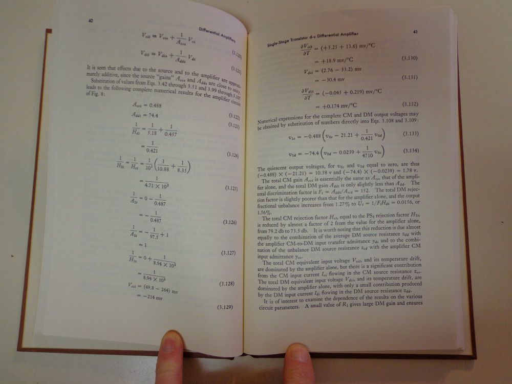 Differential Amplifiers 1964 Middlebrook Transistor DC Electrical