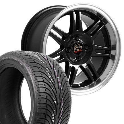 17 x 9 10 Black Fits Mustang ® Wheels Rims Tires 4 Lug