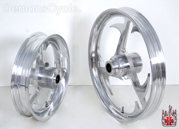 21 16x3 Custom Polished Billet Wheels Front Rear for Harley Softail