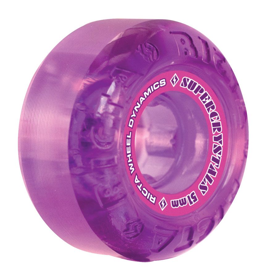 Ricta 51mm Supercrystal Wheels Clear Purple Skateboard