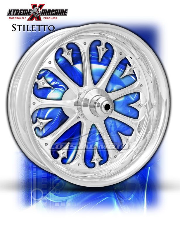 Machine Stiletto Chrome Motorcycle Wheels Street Road Glide Touring