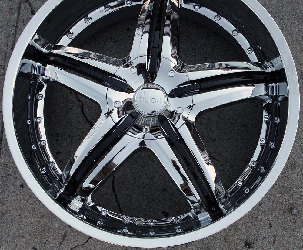 Dolce DC26 22 Chrome Rims Wheels Ford Fusion Flex Mustang 22 x 9 0 5H