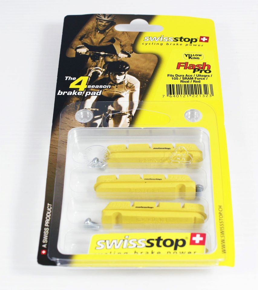 Swissstop Flash Pro Yellow King Carbon Brake Pads Shimano SRAM 2pairs