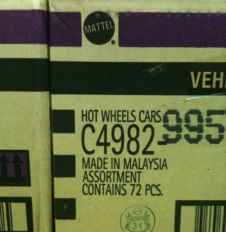 Hot Wheels 2012 Factory SEALED L Case C4982 995L Worldwide 72 Cars in