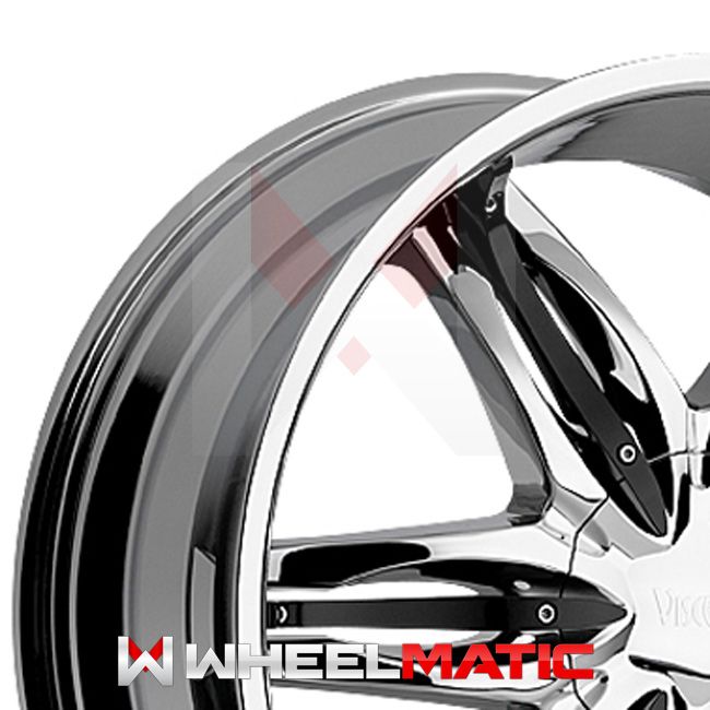 of 4 New 20 Viscera 778 6x135/139.7 +30 Wheels Rims Chrome & Black