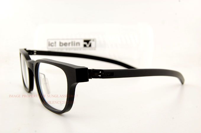 New IC Berlin Eyeglasses Frames Klavierspieler Klaus Color Black Rough