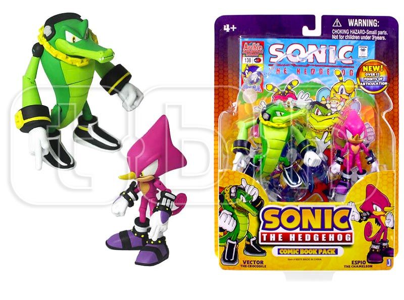 VECTOR THE CROCODILE & ESPIO CHAMELEON figure SONIC THE HEDGEHOG