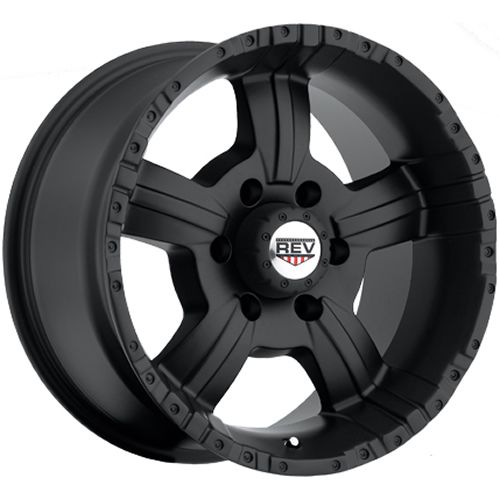 17x9 Matte Black KO 50 Cal Wheels 6x5.5 +12 CHEVROLET K 2500 6 LUG K