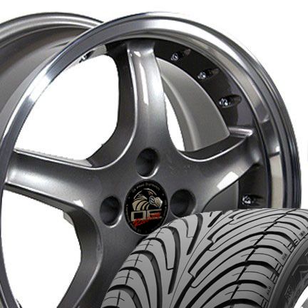 17x8 Cobra R 4 Lug Rivet Wheels Rims Tires Fit Mustang®