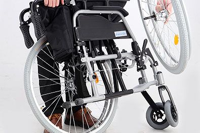 New Alloy Wheelchair 24 Wheels with Folding Arm Back Footrest Wheel