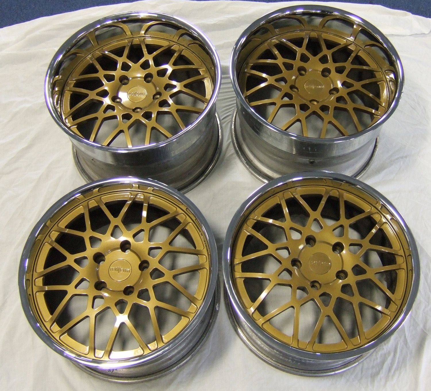 Porsche 911 996 & 997 Turbo Rotiform Forged Classic 3pc BLQ Gold Alloy