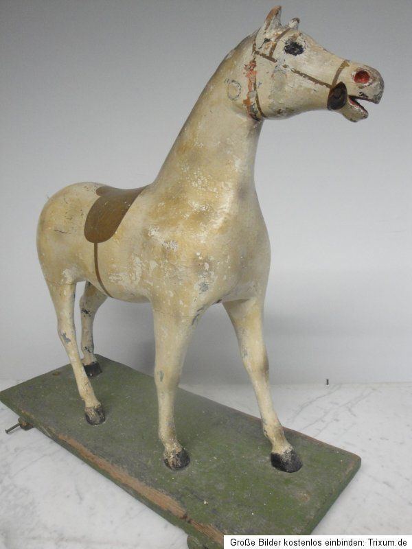 Antique Rocking Horse 1850 Biedermeier Wood RARE Cheval Manege