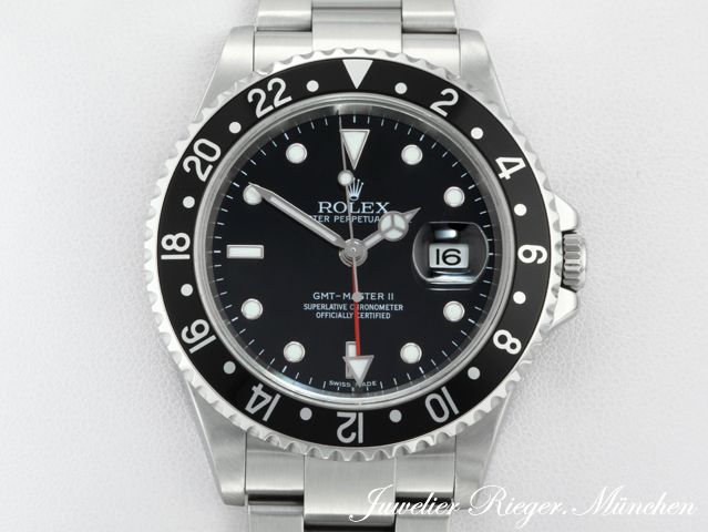 seltene ROLEX UHR GMT MASTER II STAHL STICK DIAL Automatik Herrenuhr