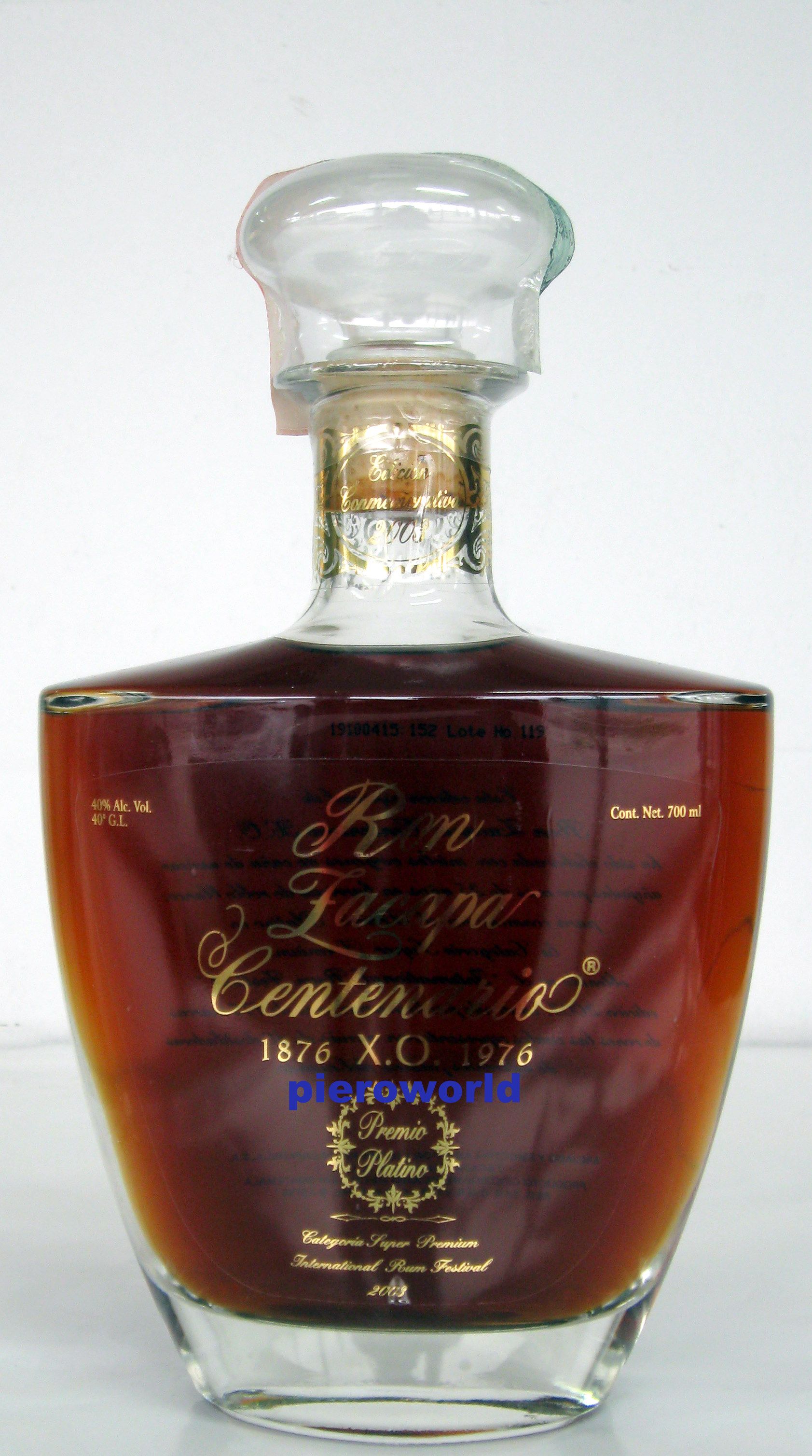 RON ZACAPA CENTENARO XO 25 y RUM EDIZIONE SPECIALE 2003