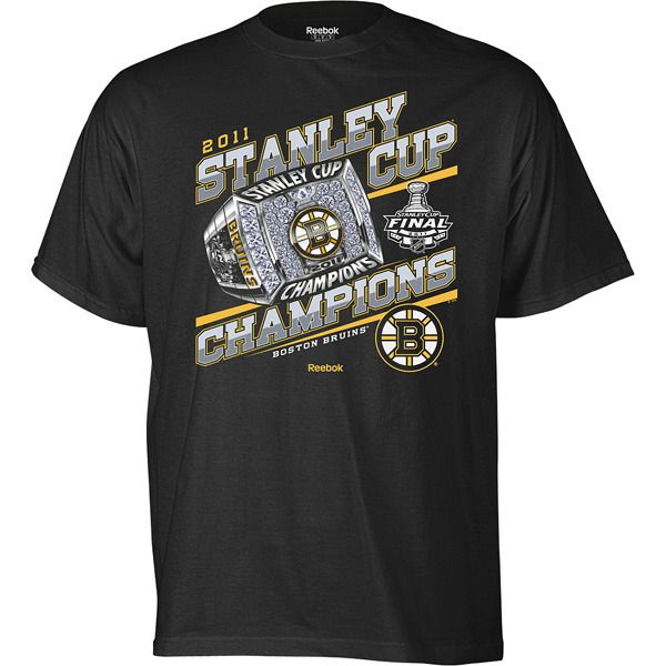 Reebok BOSTON BRUINS Stanley Cup 2011 NHL T SHIRT