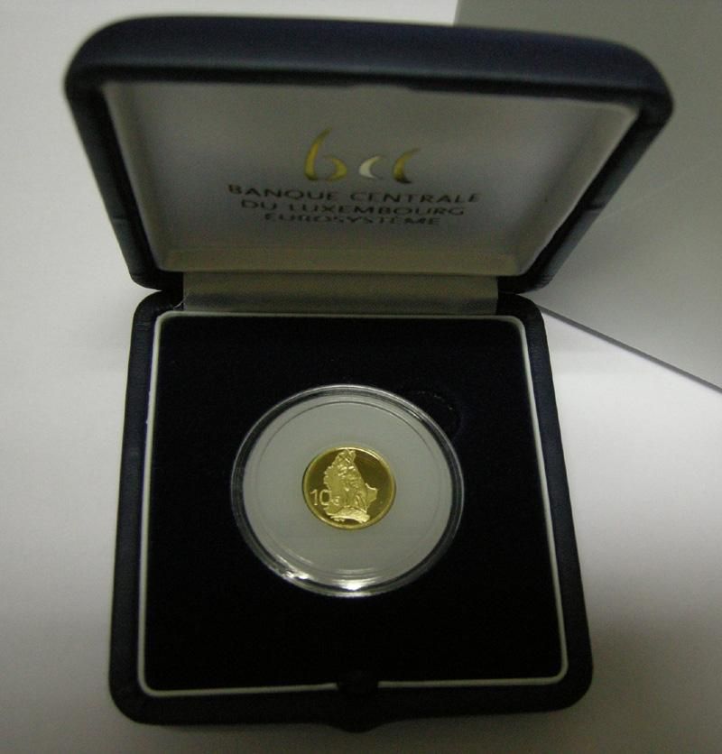 LUXEMBURG LUXEMBOURG 10 EURO 2011 RENERT 1/10 UNZE 999er GOLD