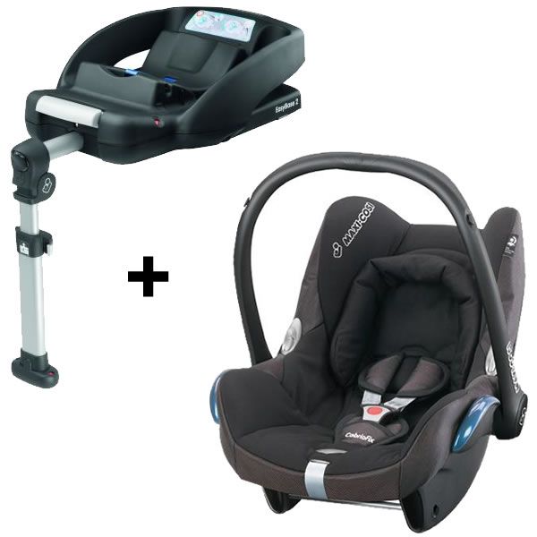 MAXI COSI CABRIOFIX Black Reflection Babyschale + EASYBASE 2 NEU #410