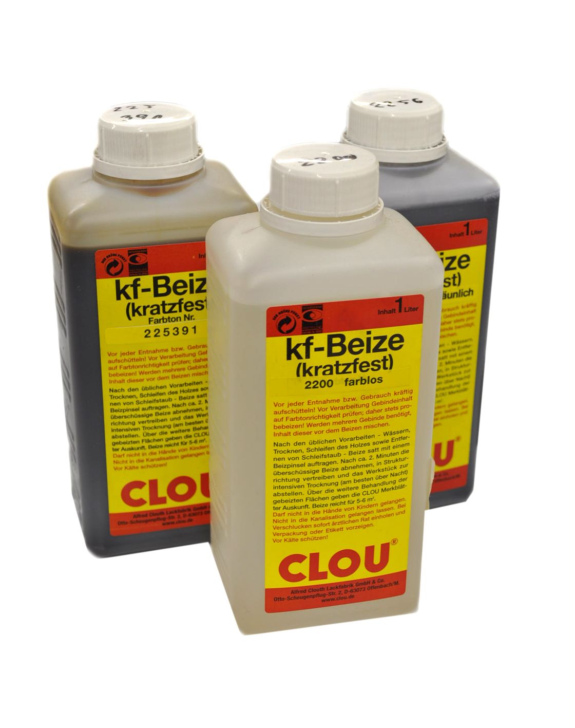 Clou kf Beize 1L KRATZFEST Holzbeize versch. Farben 6,66 €/L