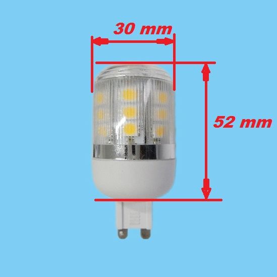 G9 LED 4W 85 265 V. 21 SMD Warmweiß Lichtstärke 300 Lumen