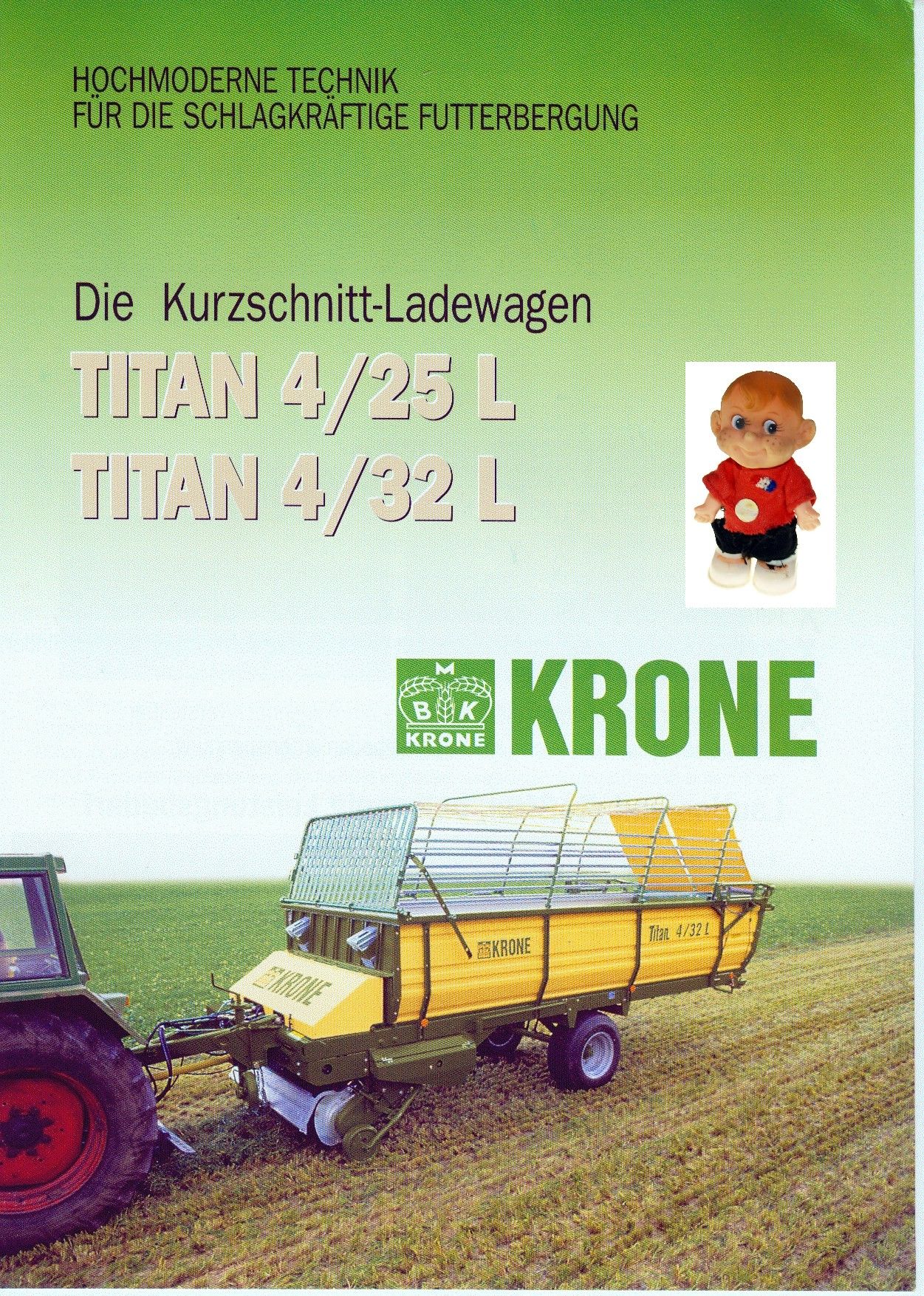 Krone Ladewagen Titan 4/25 L 4/32 L 12/98~Prospekt~