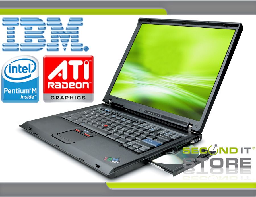 T43 * Intel Pentium M 1,73 GHz * 512 MB RAM * 40 GB HDD * 14,1