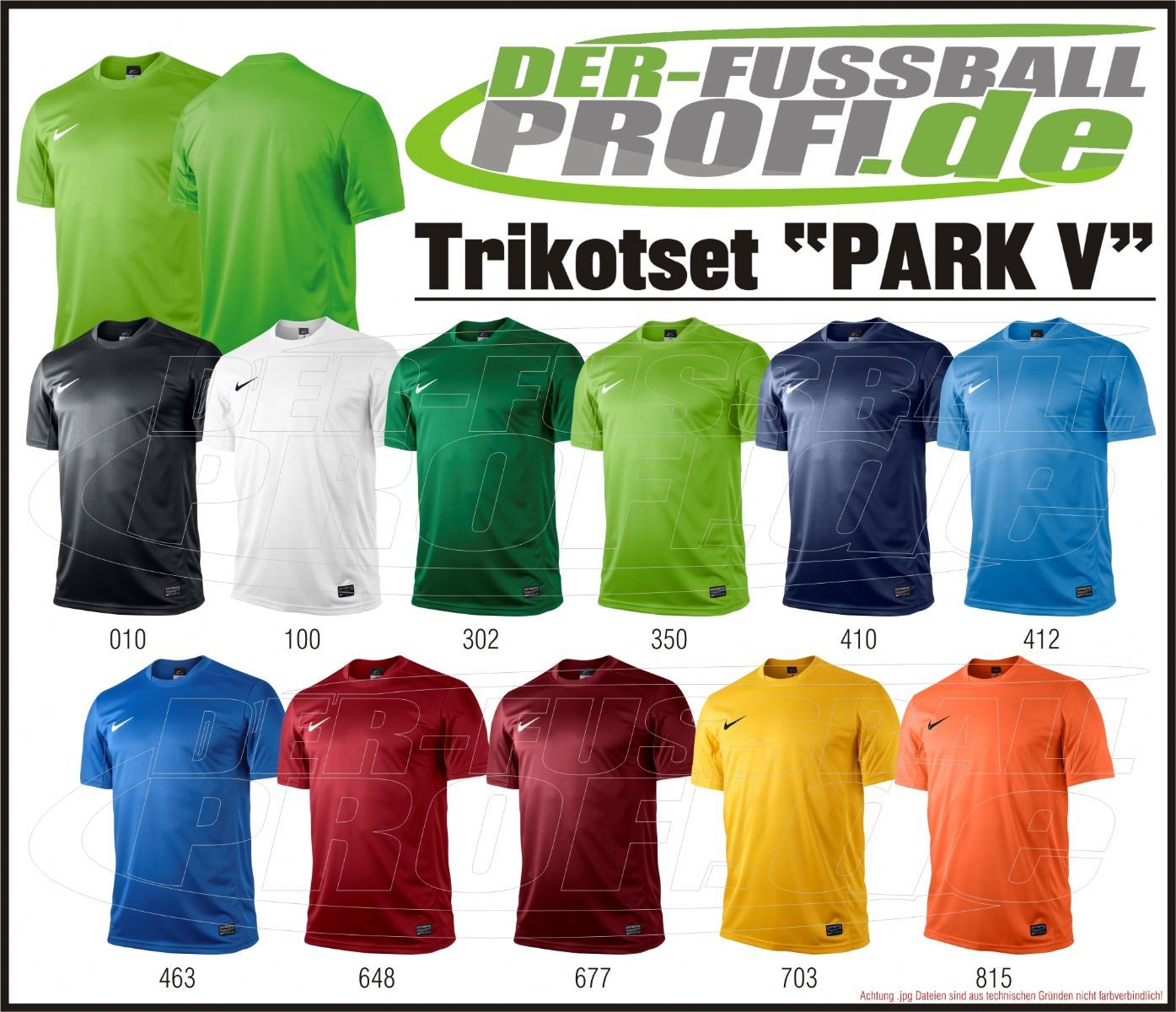 14 x Nike Park V / Park 5 Trikot KA für Herren