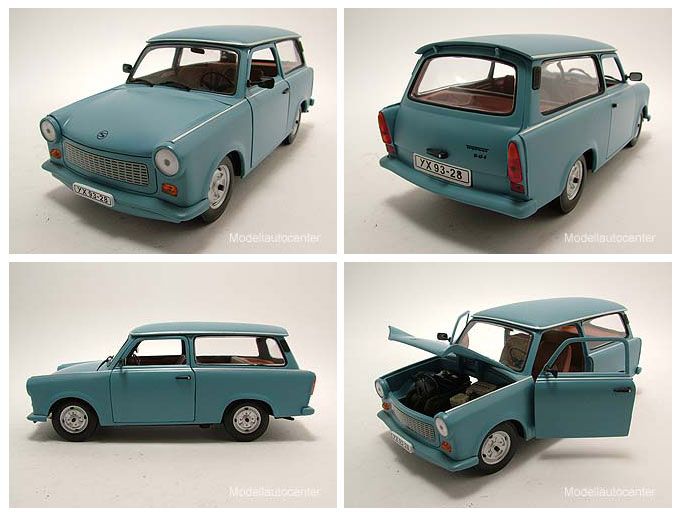 Trabant 601 Universal / Kombi blau, Modellauto 118 / Sun Star