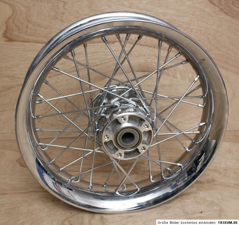 HARLEY ORIGINAL 40 SPEICHEN RAD 16 X 3 ALU FELGE CHROM WHEEL FRONT