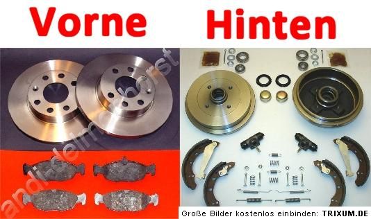 Bremsen Set VORNE + HINTEN  Bremsscheiben + Bremstrommeln usw