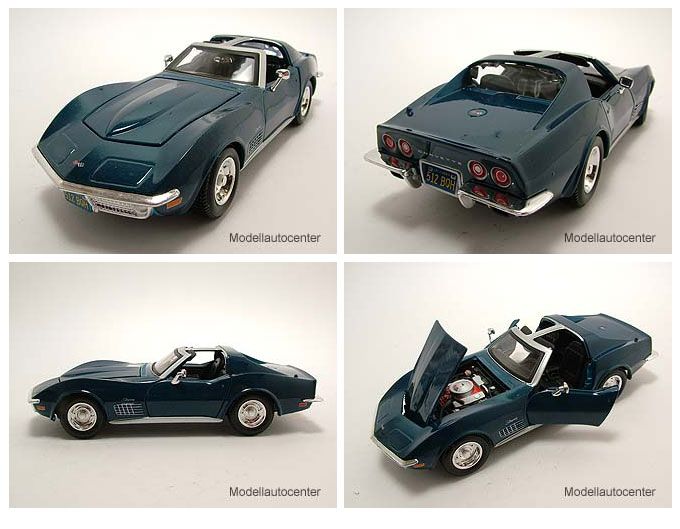 Chevrolet Corvette 1970 C3 blau Modellauto 124 Maisto