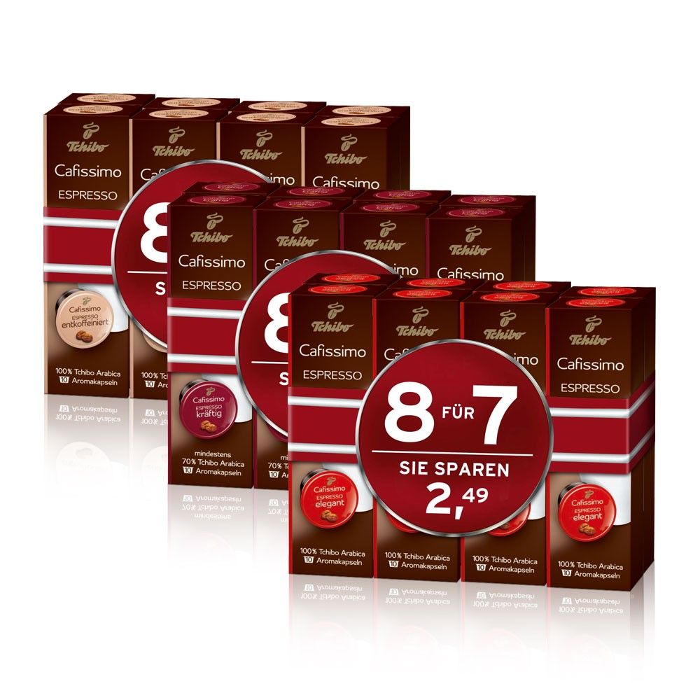 29,05EUR/1kg) Tchibo Cafissimo Espresso 80 Kapseln   NEU