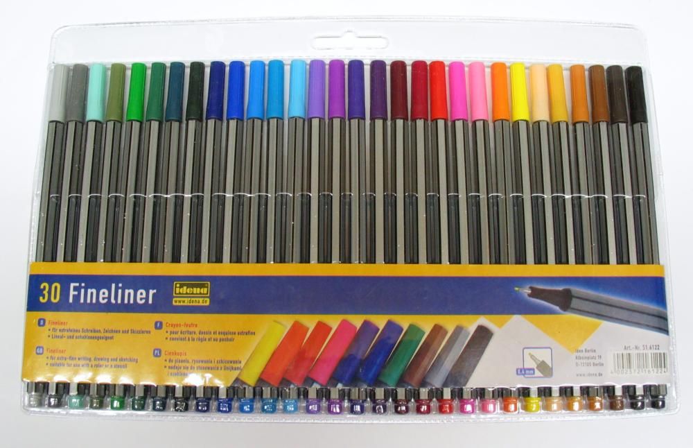 IDENA FINELINER 30 FARBEN STRICHSTÄRKE 0,4mm NEU OVP