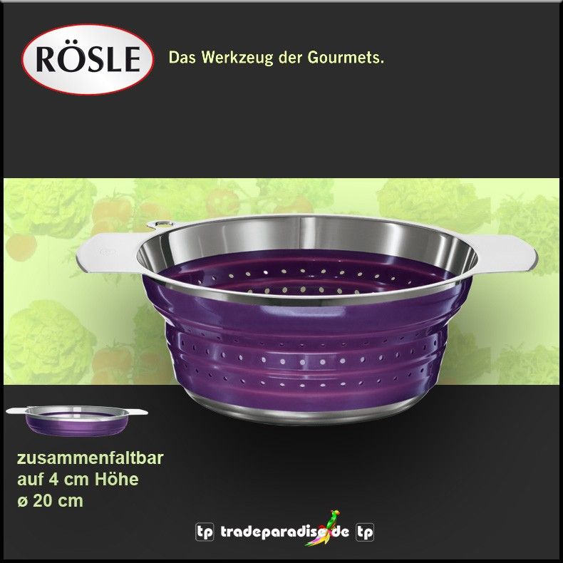 tp  Rösle Küchenhelfer   Seiher faltbar violett 20 cm