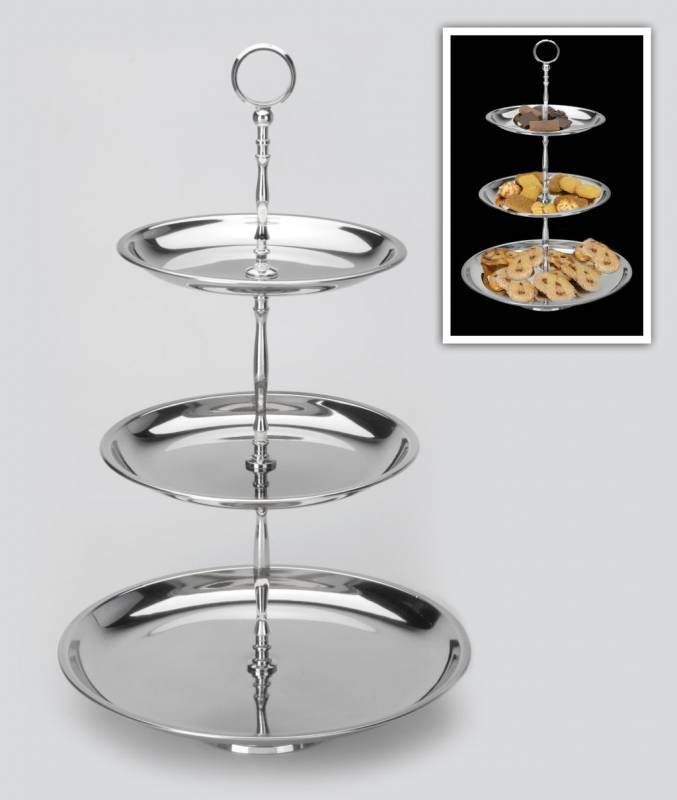 ETAGERE OBSTSCHALE METALL GEBÄCKSCHALE 45 CM NEU