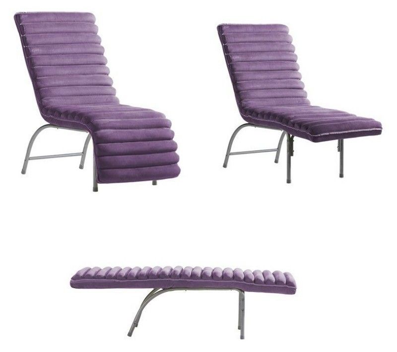 Relaxeliege Liege in aubergine vielfach verstellbar