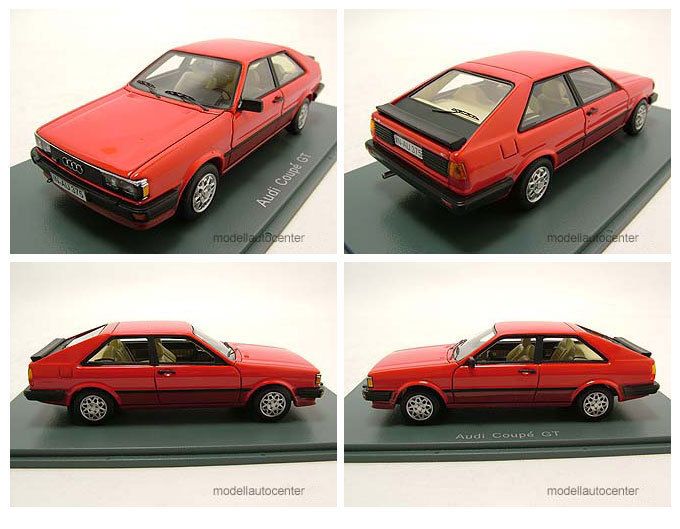 Audi Coupe GT 1981 rot, Modellauto 143 / Neo Scale Models