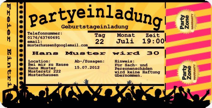 Geburtstag Einladung Geburtstagstageinladungen 30 40 50 60 20