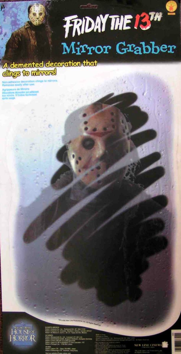 Spiegeldeko Jason 29x41 cm Fensterbild Fensterfolie Halloween Horror