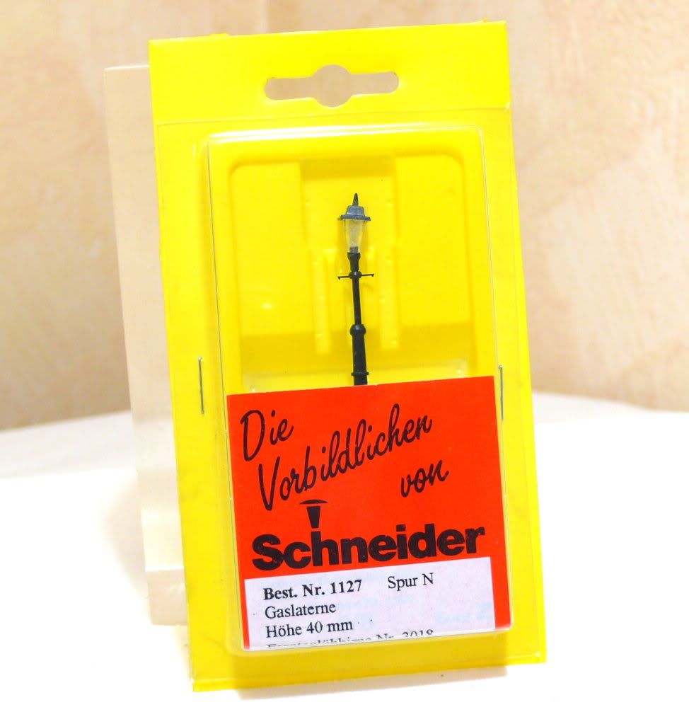 Schneider 1127 Spur N Lampe Gaslaterne 40 mm. , Neu in OVP