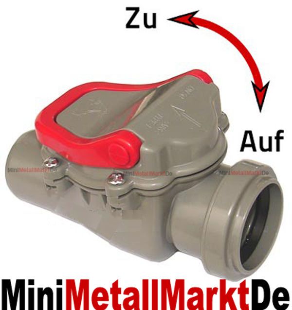 LUß RÜCKSTAUKLAPPE DN Ø 50 MM RATTENSCHUTZ ABLAUF PP HT KG EINBAU