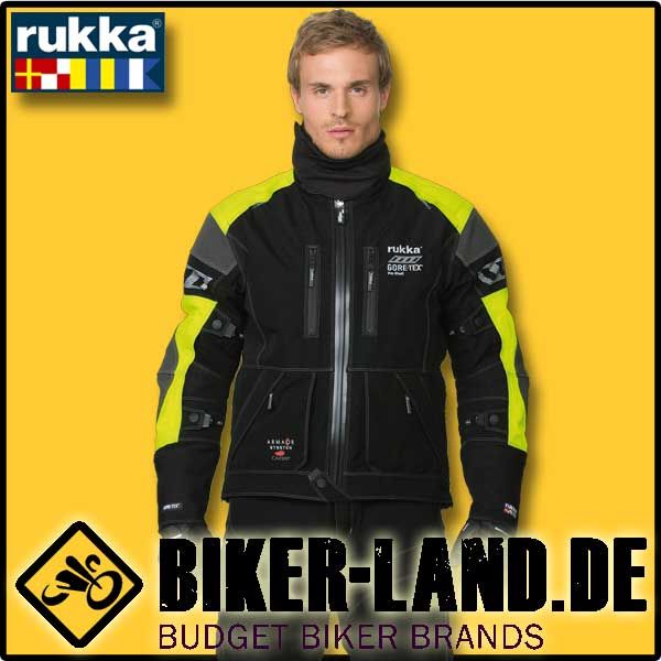 Rukka ARMAS Gore Tex Motorradjacke schwarz gelb 54 NEU