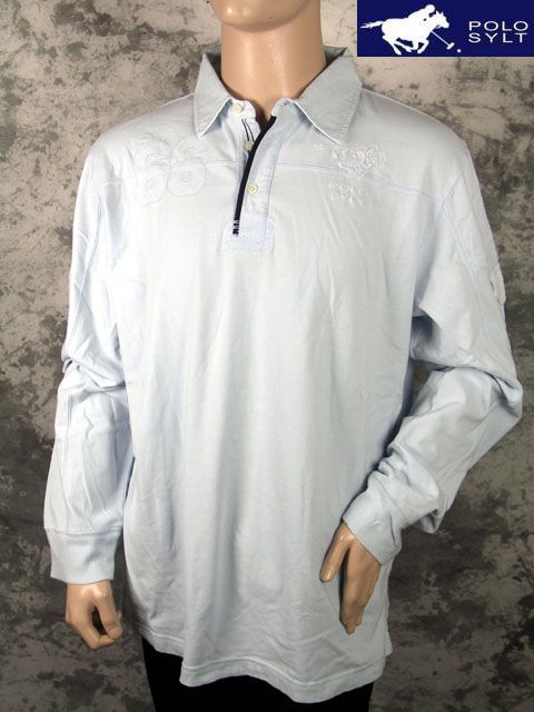 POLO SYLT®Herren LA Polohemd Gr. XXL light blue B59